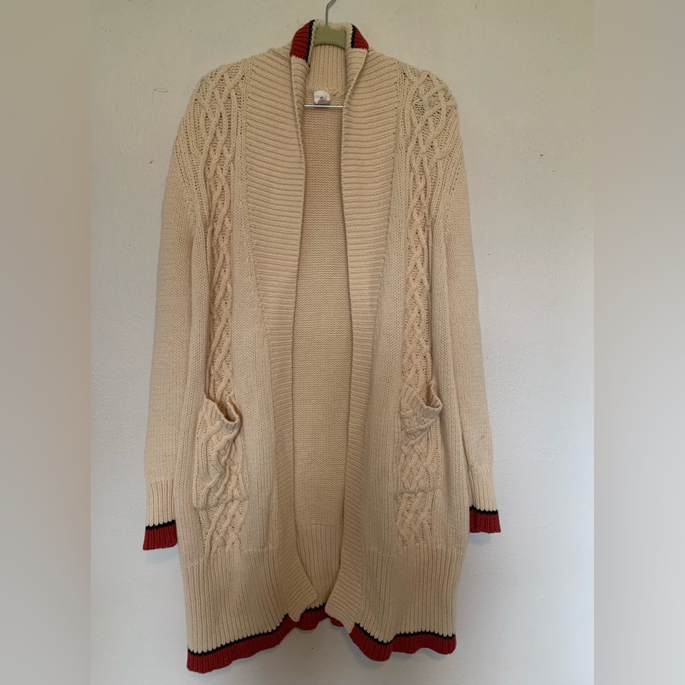 Cream Cable Knit Women's Sweater